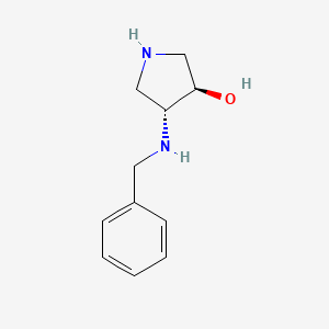 molecular formula C11H16N2O B13351876 (3R,4R)-4-(benzylamino)pyrrolidin-3-ol 