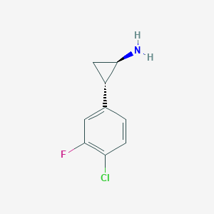 (1R,2S)-2-(4-Chloro-3-fluorophenyl)cyclopropan-1-amine