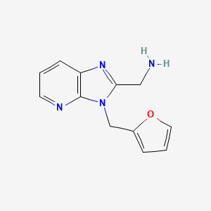 molecular formula C12H12N4O B13351894 (3-(Furan-2-ylmethyl)-3H-imidazo[4,5-b]pyridin-2-yl)methanamine 