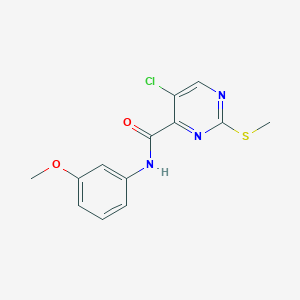 molecular formula C13H12ClN3O2S B13351908 5-chloro-N-(3-methoxyphenyl)-2-methylsulfanylpyrimidine-4-carboxamide CAS No. 325724-88-7