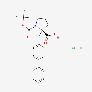 (R)-2-([1,1'-Biphenyl]-4-ylmethyl)-1-(tert-butoxycarbonyl)pyrrolidine-2-carboxylic acid hydrochloride