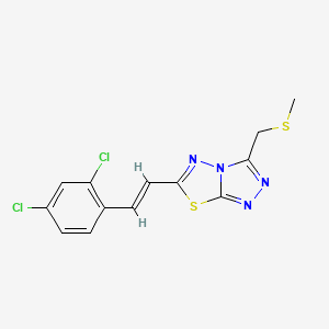 6-[(E)-2-(2,4-dichlorophenyl)ethenyl]-3-[(methylsulfanyl)methyl][1,2,4]triazolo[3,4-b][1,3,4]thiadiazole