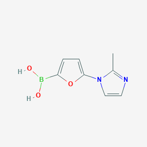 molecular formula C8H9BN2O3 B13352110 (5-(2-Methyl-1H-imidazol-1-yl)furan-2-yl)boronic acid 