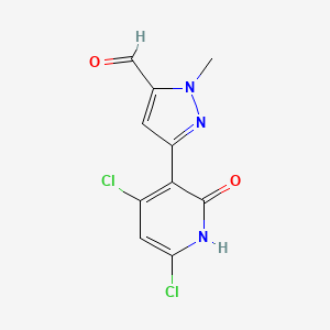 3-(4,6-Dichloro-2-oxo-1,2-dihydropyridin-3-yl)-1-methyl-1H-pyrazole-5-carbaldehyde