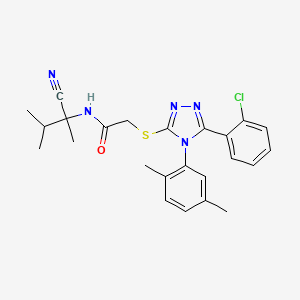 2-{[5-(2-chlorophenyl)-4-(2,5-dimethylphenyl)-4H-1,2,4-triazol-3-yl]sulfanyl}-N-(1-cyano-1,2-dimethylpropyl)acetamide