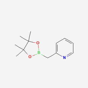 molecular formula C12H18BNO2 B13352246 2-((4,4,5,5-Tetramethyl-1,3,2-dioxaborolan-2-yl)methyl)pyridine 