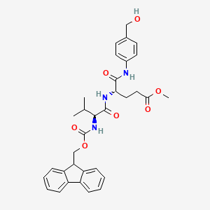 (S)-Methyl 4-((S)-2-((((9H-fluoren-9-yl)methoxy)carbonyl)amino)-3-methylbutanamido)-5-((4-(hydroxymethyl)phenyl)amino)-5-oxopentanoate