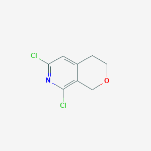 molecular formula C8H7Cl2NO B13352251 6,8-Dichloro-3,4-dihydro-1H-pyrano[3,4-c]pyridine 