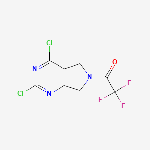 1-(2,4-Dichloro-5,7-dihydro-6H-pyrrolo[3,4-d]pyrimidin-6-yl)-2,2,2-trifluoroethan-1-one