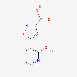 molecular formula C10H8N2O4 B13352291 5-(2-Methoxy-3-pyridyl)isoxazole-3-carboxylic Acid 