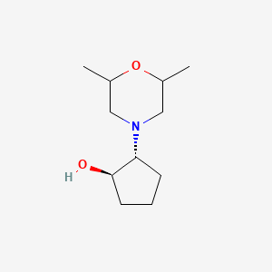 molecular formula C11H21NO2 B13352326 (1R,2R)-2-(2,6-Dimethylmorpholino)cyclopentan-1-ol 