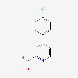 molecular formula C12H8ClNO B13352362 4-(4-Chlorophenyl)pyridine-2-carbaldehyde CAS No. 61704-28-7