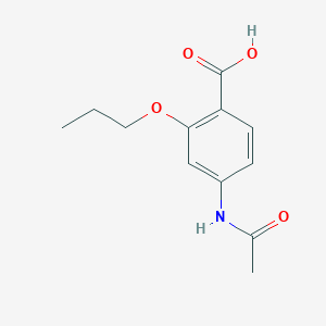 molecular formula C12H15NO4 B13352369 4-Acetamido-2-propoxybenzoic acid 