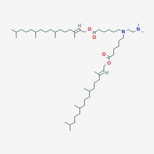 molecular formula C56H108N2O4 B13352373 Bis(3,7,11,15-tetramethylhexadec-2-en-1-yl) 6,6'-((2-(dimethylamino)ethyl)azanediyl)dihexanoate 