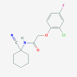 molecular formula C15H16ClFN2O2 B13352374 2-(2-chloro-4-fluorophenoxy)-N-(1-cyanocyclohexyl)acetamide 