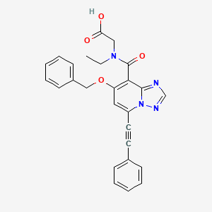 Ethyl (7-(benzyloxy)-5-(phenylethynyl)-[1,2,4]triazolo[1,5-a]pyridine-8-carbonyl)glycinate