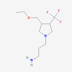 3-(3-(Ethoxymethyl)-4-(trifluoromethyl)pyrrolidin-1-yl)propan-1-amine