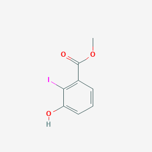 molecular formula C8H7IO3 B13352422 Methyl 3-hydroxy-2-iodobenzoate 