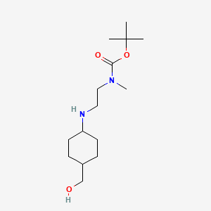 molecular formula C15H30N2O3 B13352457 tert-Butyl (2-(((1r,4r)-4-(hydroxymethyl)cyclohexyl)amino)ethyl)(methyl)carbamate 