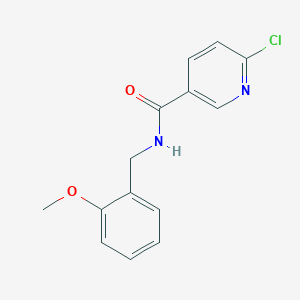 6-chloro-N-[(2-methoxyphenyl)methyl]pyridine-3-carboxamide