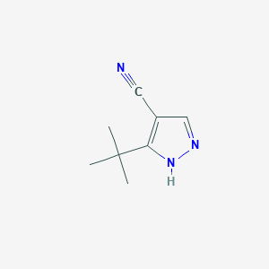B1335251 3-tert-butyl-1H-pyrazole-4-carbonitrile CAS No. 875554-79-3