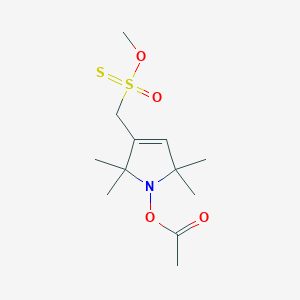 3-((Methoxysulfonothioyl)methyl)-2,2,5,5-tetramethyl-2,5-dihydro-1H-pyrrol-1-yl acetate