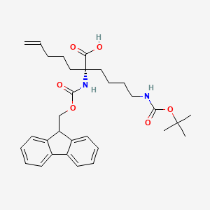 (S)-2-((((9H-Fluoren-9-yl)methoxy)carbonyl)amino)-2-(4-((tert-butoxycarbonyl)amino)butyl)hept-6-enoic acid