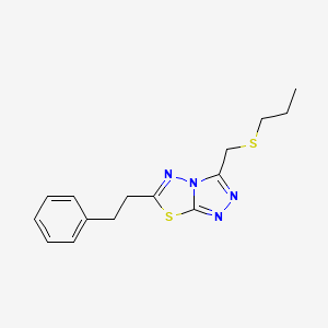 6-(2-Phenylethyl)-3-[(propylsulfanyl)methyl][1,2,4]triazolo[3,4-b][1,3,4]thiadiazole