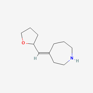 molecular formula C11H19NO B13352590 4-((Tetrahydrofuran-2-yl)methylene)azepane 