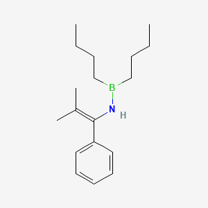 1,1-Dibutyl-N-(2-methyl-1-phenylprop-1-en-1-yl)boranamine