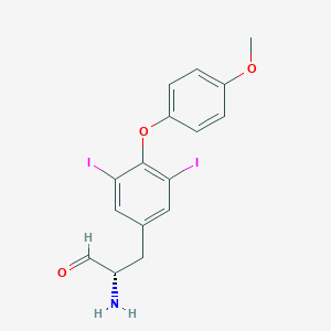 molecular formula C16H15I2NO3 B13352647 (S)-2-Amino-3-(3,5-diiodo-4-(4-methoxyphenoxy)phenyl)propanal 