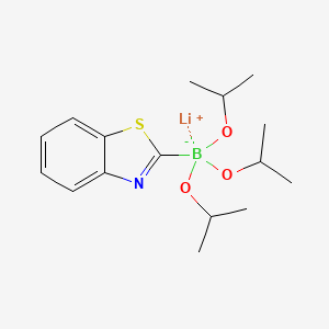 molecular formula C16H25BLiNO3S B13352688 Lithium benzo[d]thiazol-2-yltriisopropoxyborate 