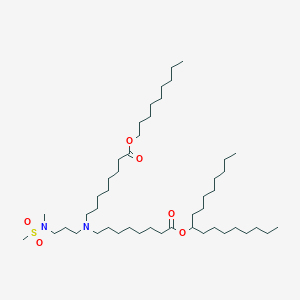 molecular formula C47H94N2O6S B13352703 Heptadecan-9-yl 8-((3-(N-methylmethylsulfonamido)propyl)(8-(nonyloxy)-8-oxooctyl)amino)octanoate 