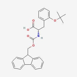 molecular formula C28H29NO5 B13352723 (S)-2-((((9H-Fluoren-9-yl)methoxy)carbonyl)amino)-3-(2-(tert-butoxy)phenyl)propanoic acid 