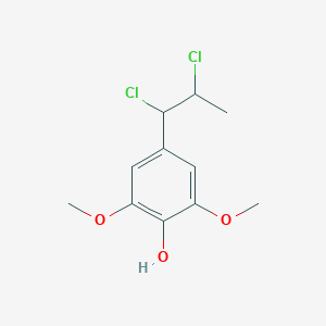 molecular formula C11H14Cl2O3 B13352730 4-(1,2-Dichloropropyl)-2,6-dimethoxyphenol 