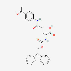 2-((((9H-Fluoren-9-yl)methoxy)carbonyl)amino)-5-((4-acetylphenyl)amino)-5-oxopentanoic acid