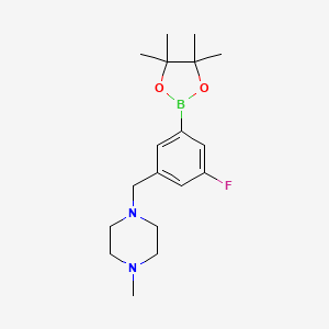 1-(3-Fluoro-5-(4,4,5,5-tetramethyl-1,3,2-dioxaborolan-2-yl)benzyl)-4-methylpiperazine