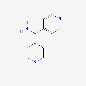 molecular formula C12H19N3 B13352771 (1-Methylpiperidin-4-yl)(pyridin-4-yl)methanamine 