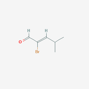 molecular formula C6H9BrO B13352782 (Z)-2-Bromo-4-methylpent-2-enal 