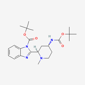 tert-butyl 2-((2R,4R)-4-((tert-butoxycarbonyl)amino)-1-methylpiperidin-2-yl)-1H-benzo[d]imidazole-1-carboxylate