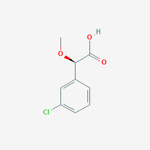 molecular formula C9H9ClO3 B13352846 (R)-2-(3-Chlorophenyl)-2-methoxyacetic acid 