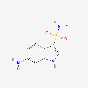 molecular formula C9H11N3O2S B13352859 6-amino-N-methyl-1H-indole-3-sulfonamide 