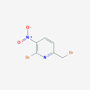 molecular formula C6H4Br2N2O2 B13352864 2-Bromo-6-(bromomethyl)-3-nitropyridine 