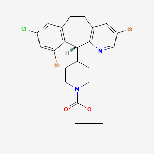 molecular formula C24H27Br2ClN2O2 B13352921 tert-Butyl (R)-4-(3,10-dibromo-8-chloro-6,11-dihydro-5H-benzo[5,6]cyclohepta[1,2-b]pyridin-11-yl)piperidine-1-carboxylate 