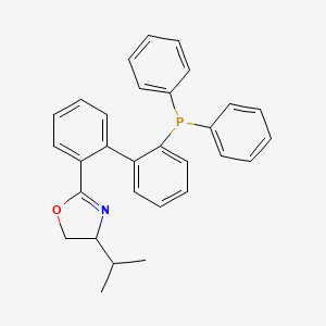 molecular formula C30H28NOP B13352932 (1S,4S)-2-(2'-(Diphenylphosphanyl)-[1,1'-biphenyl]-2-yl)-4-isopropyl-4,5-dihydrooxazole 