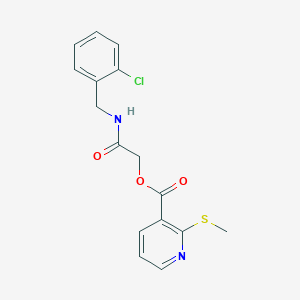 2-((2-Chlorobenzyl)amino)-2-oxoethyl 2-(methylthio)nicotinate