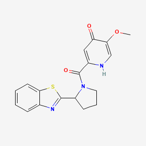 2-{[2-(1,3-benzothiazol-2-yl)-1-pyrrolidinyl]carbonyl}-5-methoxy-4(1H)-pyridinone