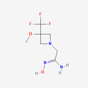 molecular formula C7H12F3N3O2 B13352965 N'-Hydroxy-2-(3-methoxy-3-(trifluoromethyl)azetidin-1-yl)acetimidamide 