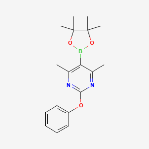 4,6-Dimethyl-2-phenoxy-5-(4,4,5,5-tetramethyl-1,3,2-dioxaborolan-2-yl)pyrimidine