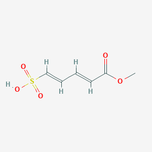 molecular formula C6H8O5S B13353024 5-Methoxy-5-oxopenta-1,3-diene-1-sulfonic acid 